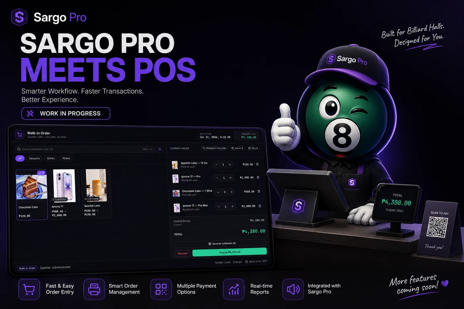 Preview of the upcoming Sargo Pro Point of Sale module